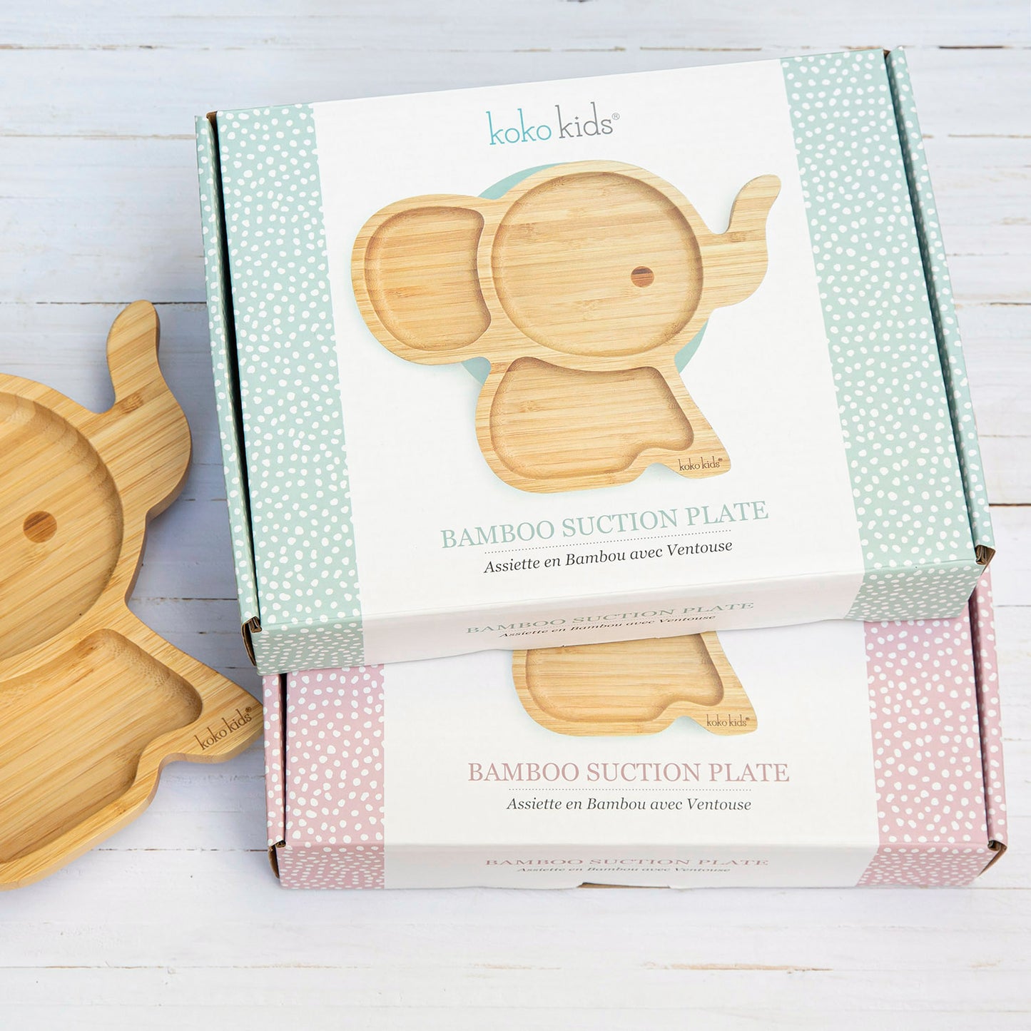 Elephant Bamboo Suction Plate