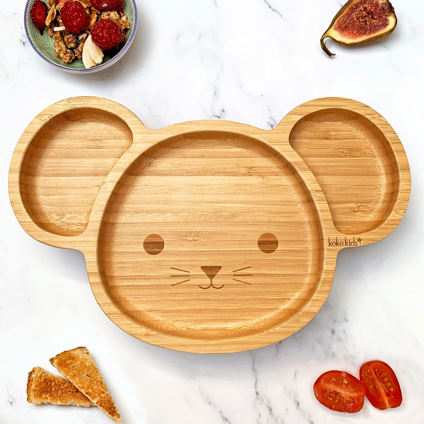 Mouse Bamboo Suction Plate